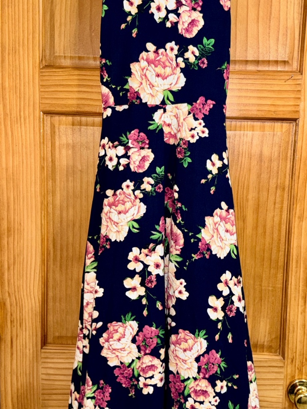 NWT Caution To The Wind Women’s Navy Sleeveless Floral Wrap Maxi Dress-S - Picture 10 of 12
